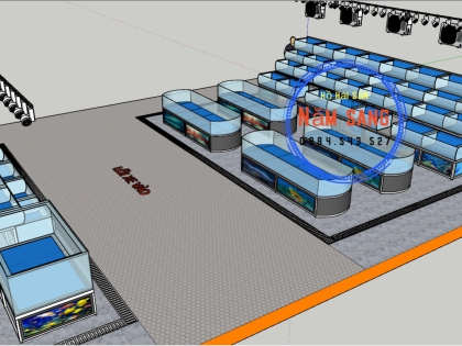 Mô Hình thiết kế và Lắp Đặt Hồ Hải Sản