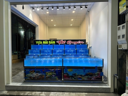 THI CÔNG HỒ HẢI SẢN CHO VỰA HẢI SẢN TẠI ĐỨC LINH